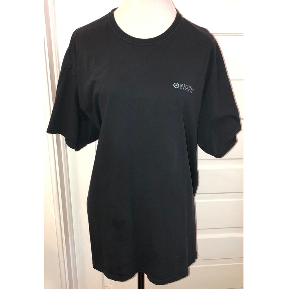 Mens Black Magellan Outdoors Short Sleeve Tee, Sz 2XL